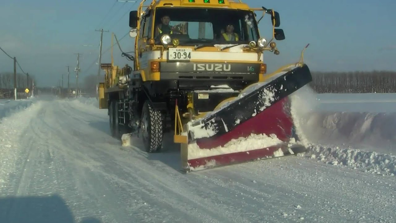 除雪車通過 北海道 Snow Removal Car In Hokkaido Youtube