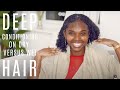 Deep conditioning on dry versus wet natural hair