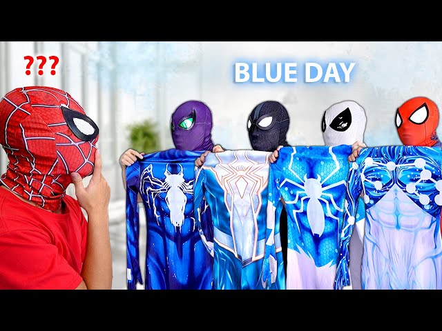 PRO 6 SPIDER-MAN Bros || I Have Something BLUE Color Very Special For You ( Funny Battle Mini-Games) class=