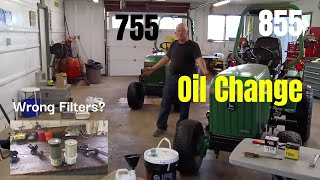 John Deere 855, first oil change in 10 years!