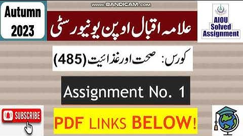 AIOU Code 485 Solved Assignment No.1 Autumn 2023 || Subject: Health and Nutrition || Level: BA/B.Com