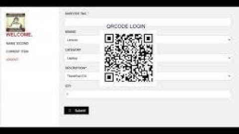 SCAN CMAERA QRCODE LOGIN PHP MYSQLI