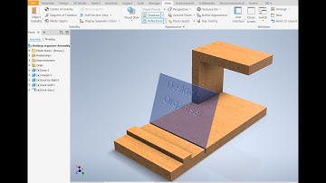 Autodesk Inventor Tutorial- Desktop Organiser Video 2  Assembly and Technical Drawing