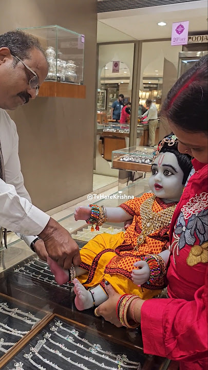 Laddu ji ke lijiye silver ka payal #laddugopal #hktv #radharani #vrindavan #foryou #krishna #shorts