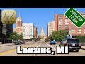 Driving Around Downtown Lansing Michigan In 4k Video 
