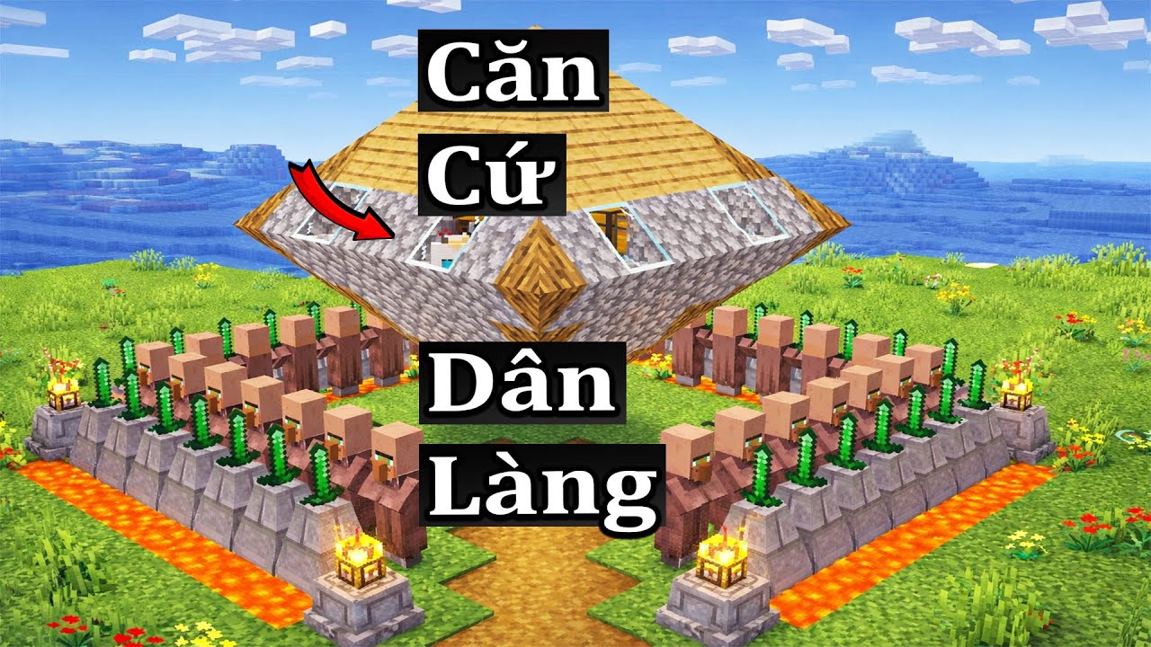 Tôi Đã Xây Dựng Một Căn Cứ Dân Làng Bất Hợp Pháp Trong Minecraft 🤣