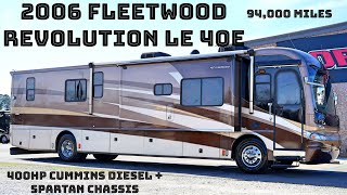 2006 Fleetwood Revolution LE 40E A Class 400HP CAT Diesel Pusher from Porter’s RV Sales  $64,900