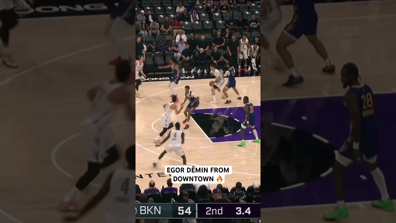 Egor Dëmin mix leads to three pointer versus the Warriors