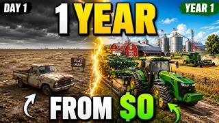 With $0  I Survived 1 Year Starting on the Flat Map | FS25