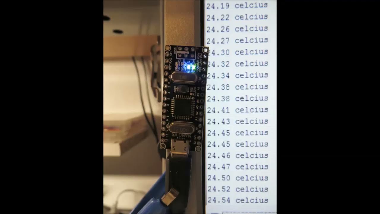 Airflow detector, using Arduino only, reading with 0.01 celsius resolution