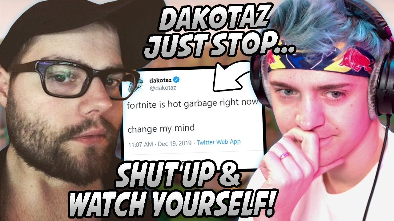 Dakotaz Fortnite Pro Am Ninja Makes Dakotaz Go Off On Him After Being Accused Of Making Fans Quit Tfue Sway Meme Him Youtube