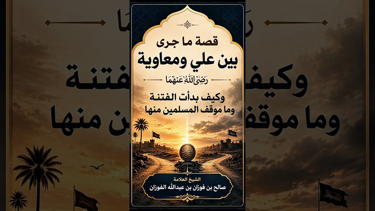 قصة ما جرى بين علي ومعاوية رضي الله عنهما وكيف بدأت الفتنة وما موقف المسلمين منها؟الشيخ صالح الفوزان