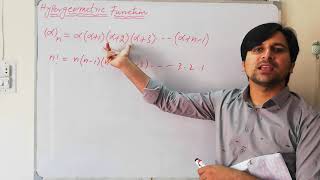 Hypergeometric function..... Pochhammer Symbol its definition and relation with Gamma Function