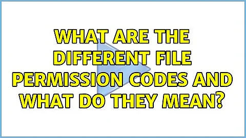 What are the different file permission codes and what do they mean? (2 Solutions!!)