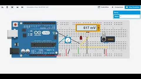 Interfacing with arduino week 4 assignment with Tinkercad Simulation
