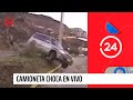 Camioneta choca en vivo  24 horas tvn chile