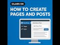 how to create Pages and Posts in wordpress | class 04