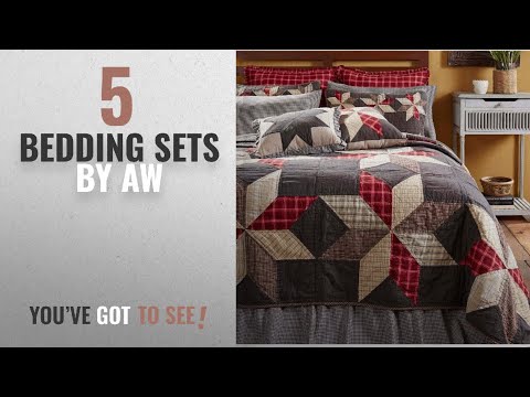 top-10-aw-bedding-sets-[2018]:-1-piece-red-black-plaid-queen-quilt,-southwestern-western-tartan