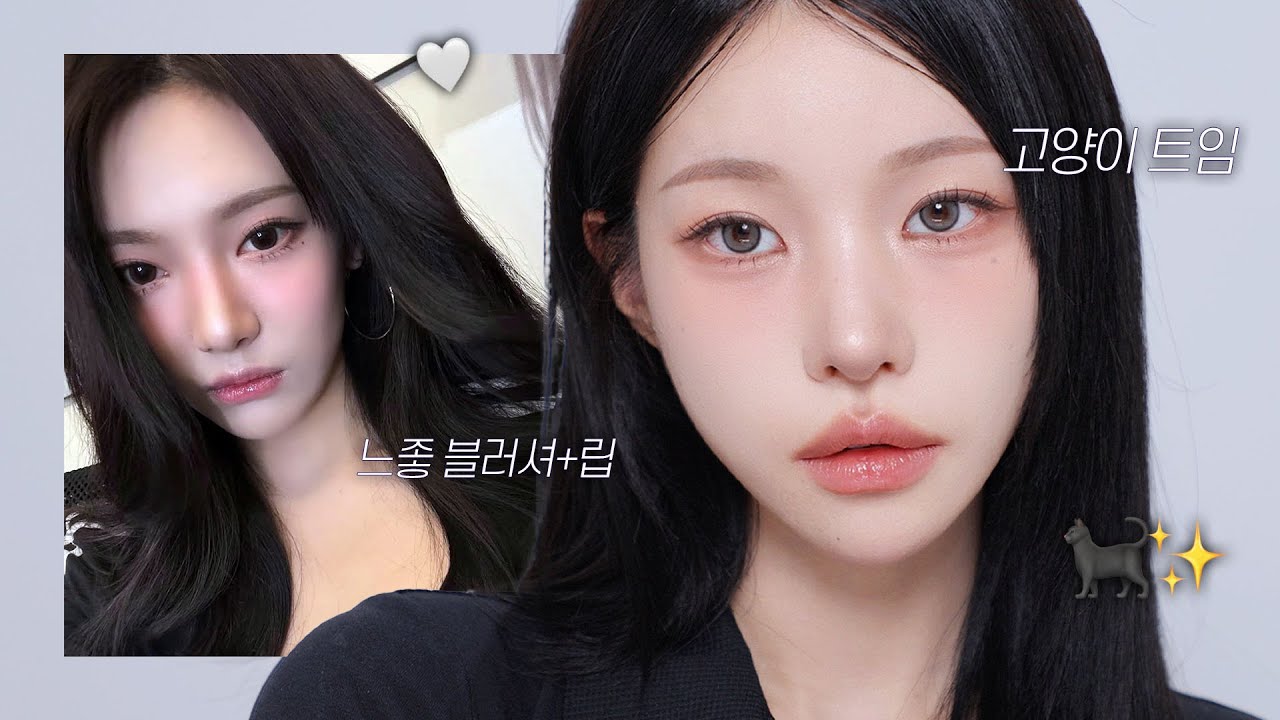 힙한데 청순한🩶닝닝st 고양이 메이크업 🐈‍⬛✨ feat.느좋 세미스모키 (눈 밑 블러셔 위치?/고양이상 쉐딩법/고양이 트임 아이메이크업)