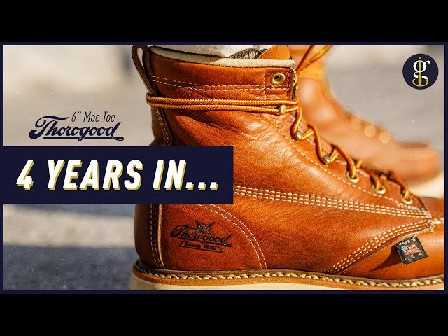 thorogood tobacco moc toe THOROGOOD MOC TOE BOOTS REVIEW | 4 Year Update | Stylish 6 Inch Tobacco  Heritage Boot