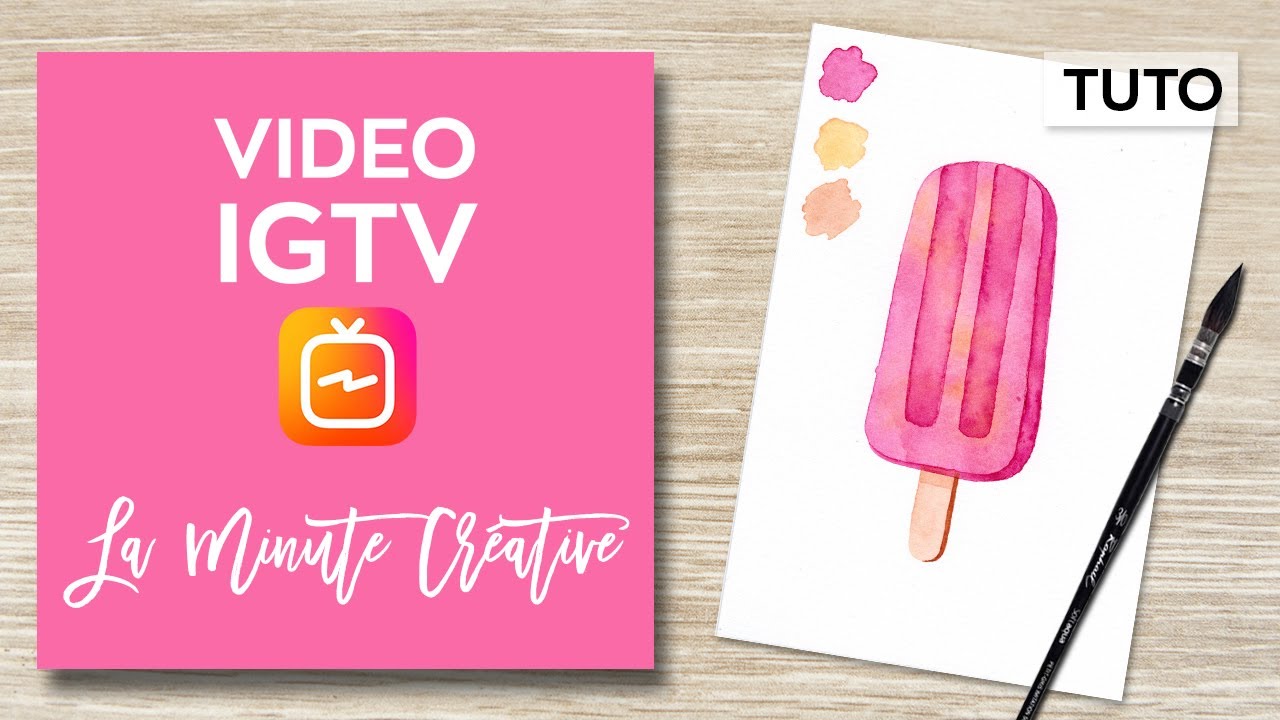 La MINUTE CREATIVE #1 Peindre une glace à l'aquarelle 🍨 (TUTO IGTV)