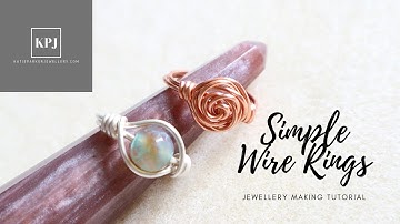 Simple Wire Rings - Wire Rose Ring -  Wire Bead Ring - Jewellery Making Tutorial
