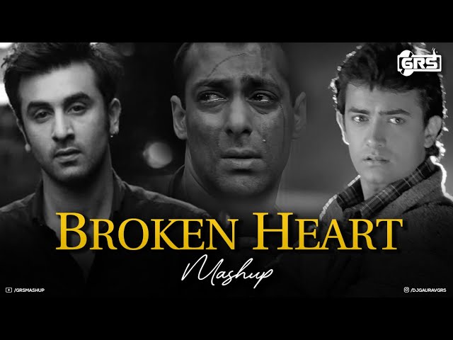 Broken Heart Mashup 2023 - GRS | Pardesi | Tere Naam | Sau Dard | Kasam Ki Kasam | Bollywood Lofi class=