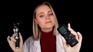 ASMR | Performing a HEARING TEST & EAR INSPECTION on you