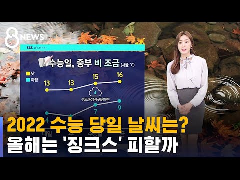 [날씨] 평년만큼 온화한 기온…수능일, 중부 비 조금 / SBS