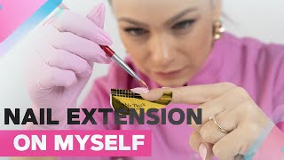Nail Extension For Beginners | Doing My Own Nails | Natural Almond Shape
