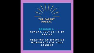 Parent Portal: Session 1