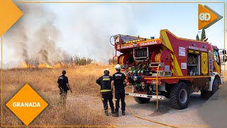 Sofocan un incendio de rastrojos junto a la Circunvalación en la salida de la Chana