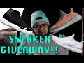 CRAZY SNEAKER GIVEAWAY!!!! (YEEZYS, SPACE JAMS, ULTRABOOST)