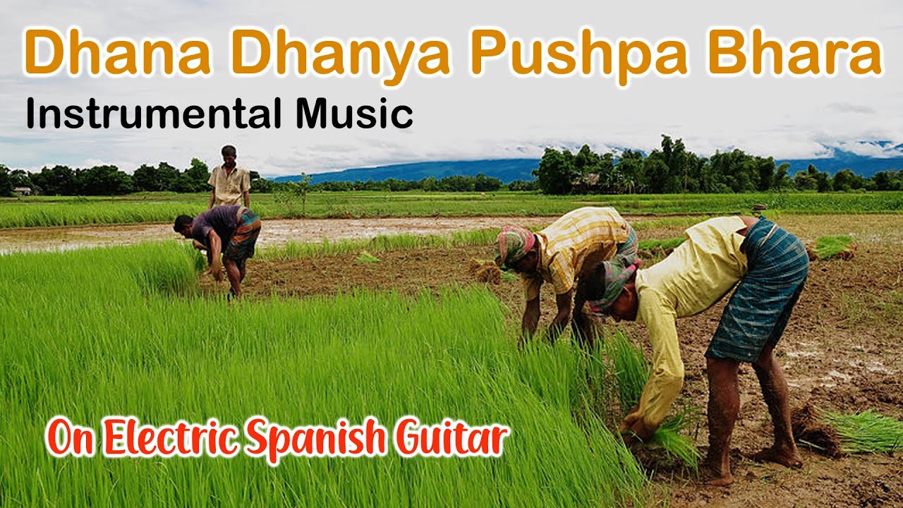 Dhana Dhanya Pushpa Bhara Instrumental  Instrumental Patriotic Music  On Electric Spanish Guitar