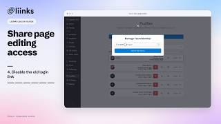 Share page editing access | Liinks tutorial