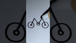 M= bicycle🚲 วาดจักรยานจากตัวอักษร M #วาดรูป #art #shortvideo #sorts screenshot 1