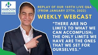 Weekly Office Hours Webcast #169 (Please type your questions in the YouTube chat field)