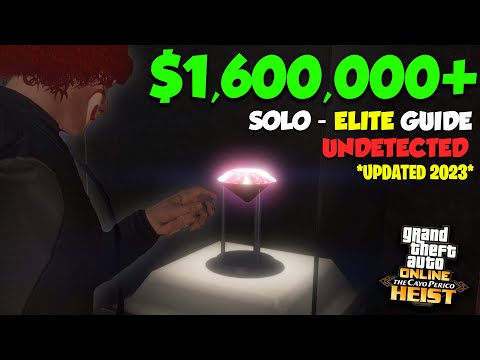 *UPDATED* GTA Online Cayo Perico Heist SOLO Elite Challenge Stealth Guide - $1,640,000 | NEW ROUTE