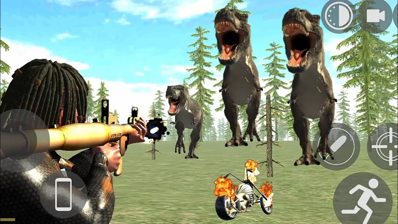 Ghost Rider Bike Killing 100 Big Dinosaurs in Jurassic park / Indian ...