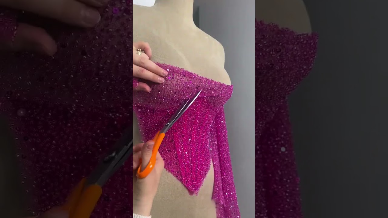 Share with a friend or tag a friend who would dazzle in this hot pink gown! To order this