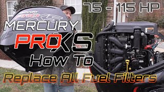 Replace inline and fuel rail fuel filters on the Mercury ProXS 115