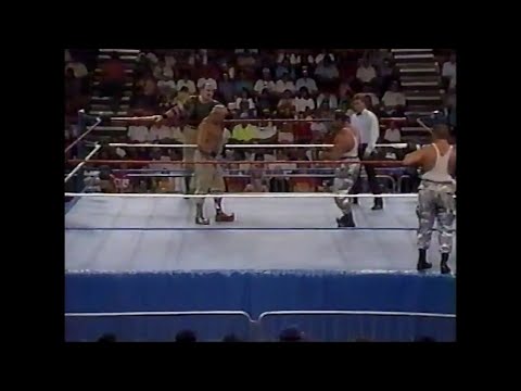 Bushwhackers Vs Sgt Slaughter Col Mustafa Prime Time July 8th 1991 