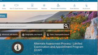 For leap-certified candidates looking jobs with the state of
california, this short tutorial explains how to find exams. limited
examination and appo...