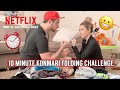 10 MINUTE KONMARI FOLDING CHALLENGE | HUSBAND VS. WIFE