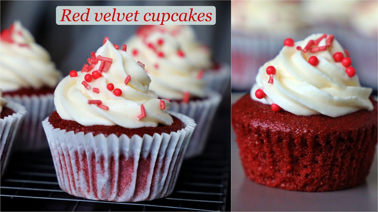 Red velvet cupcakes with cream cheese frosting | How to make the best Red velvet cupcakes
