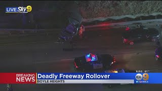 2 Dead In Rollover Crash On 60 Freeway In Boyle Heights