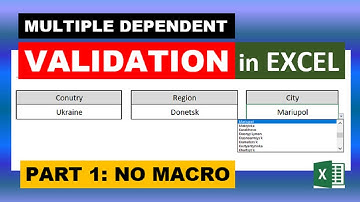 Multiple Dependent Validation in Excel Part 1