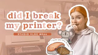 Studio Vlog - Running My Small Art Business - I Think I Broke My Printer!!