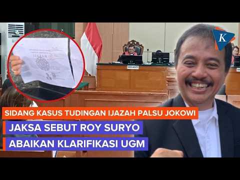 Jaksa Sebut Roy Suryo Abaikan Klarifikasi UGM soal Keaslian Ijazah Jokowi