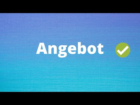 Video: Unterschied Zwischen Angebot Und Einladung